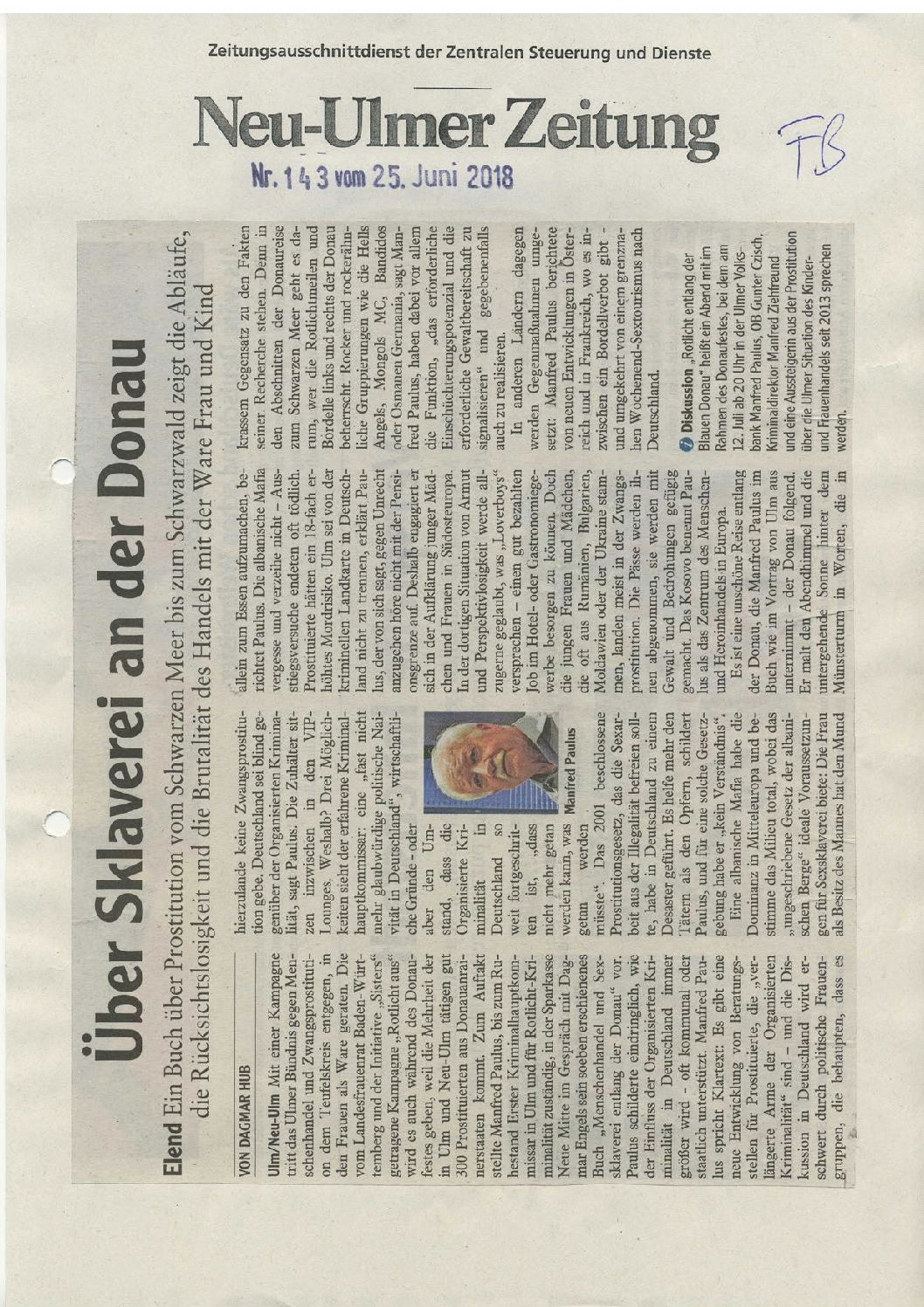 Über Sklaverei an der Donau -NUZ- 25_06_18