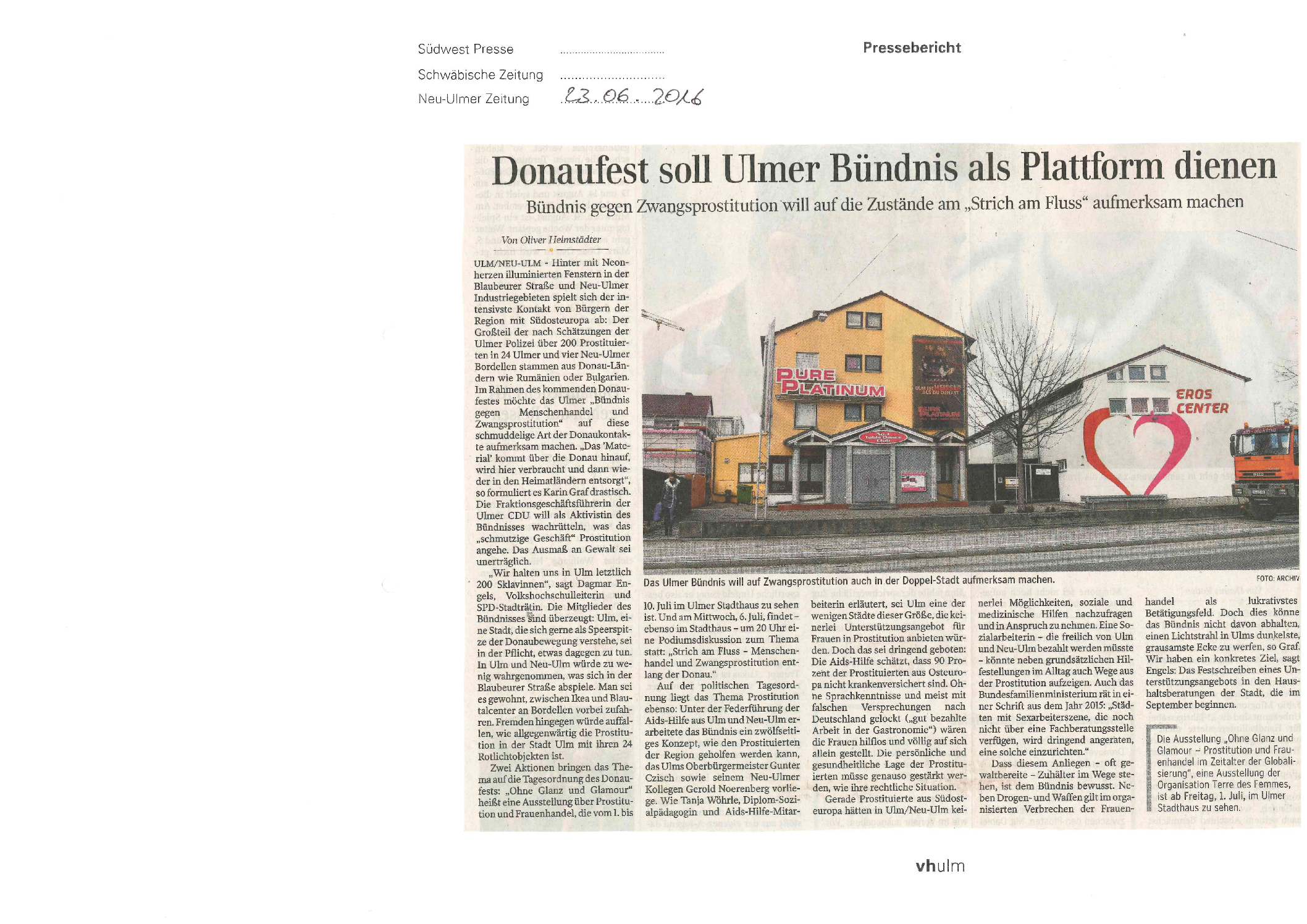 Donaufest soll Ulmer Buendnis als… NUZ – 23_06_16